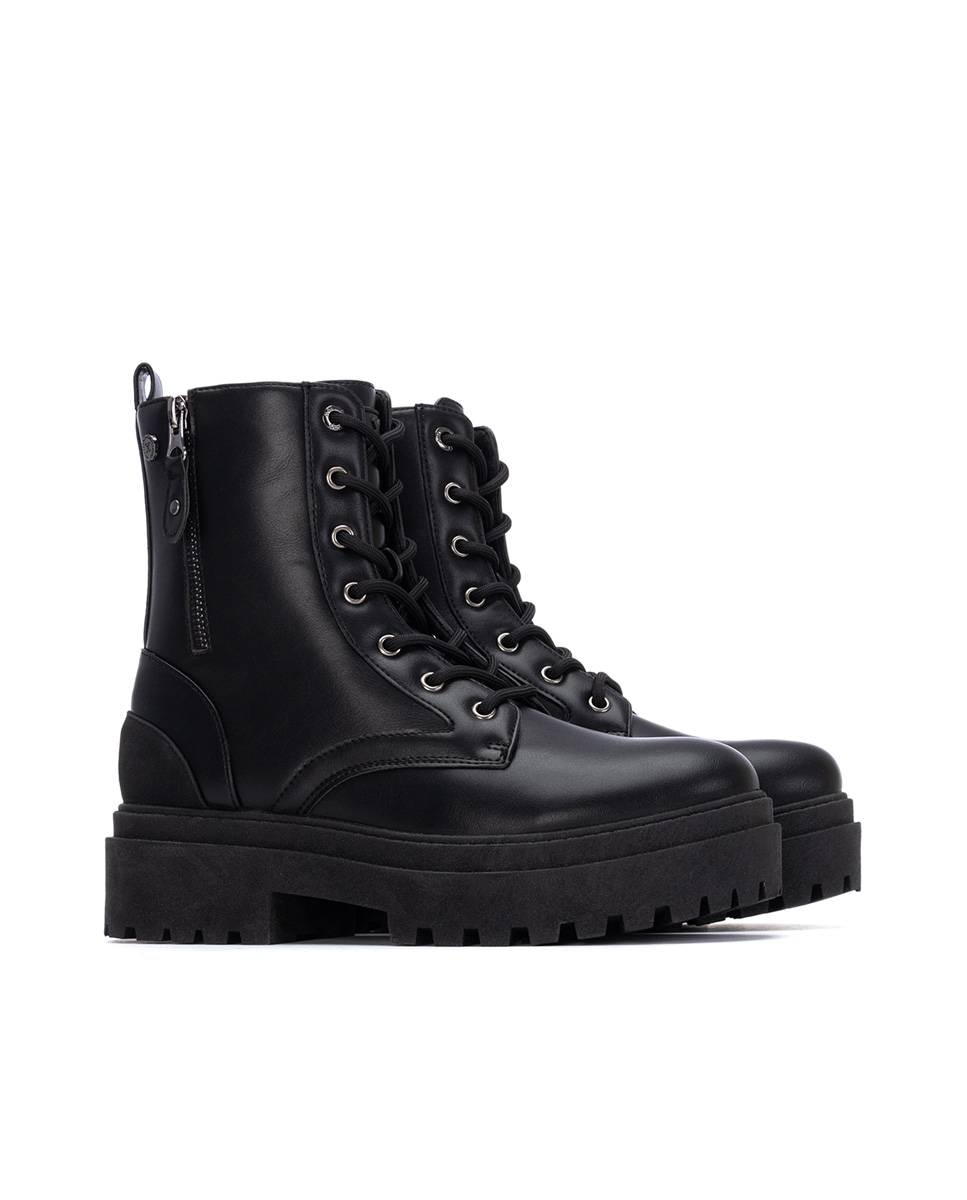 Botín de mujer con cordones - Xti - Negro Negro-4