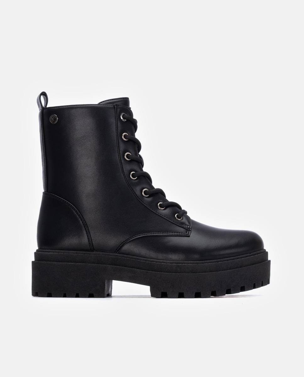 Botín de mujer con cordones - Xti - Negro Negro-1