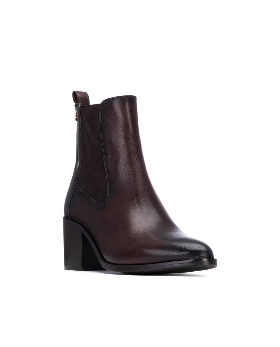 Botines de mujer con cremallera de piel - Carmela - Marrón Marrón-3