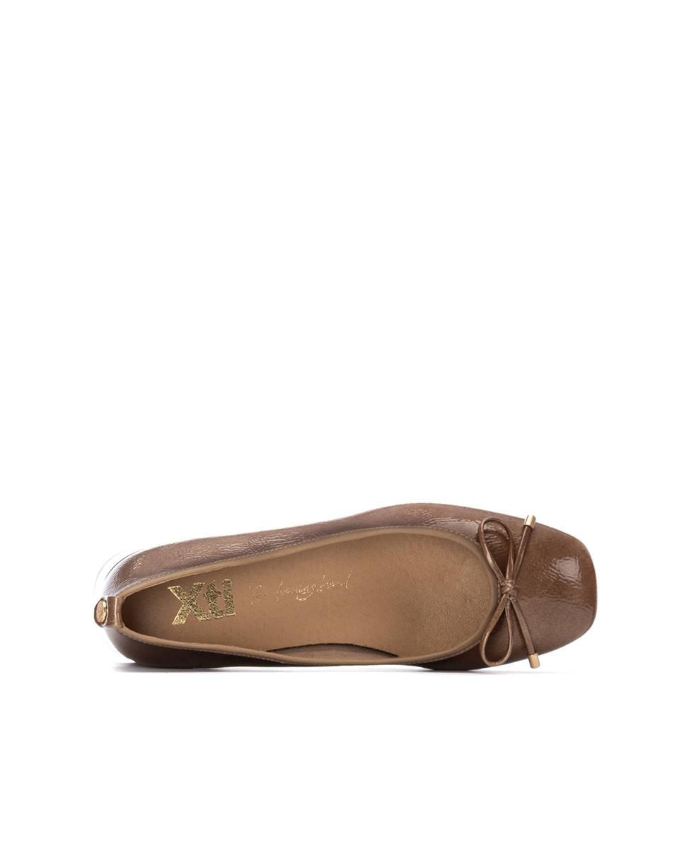 Bailarinas con tacón de mujer de charol - Xti - Beige Beige-9