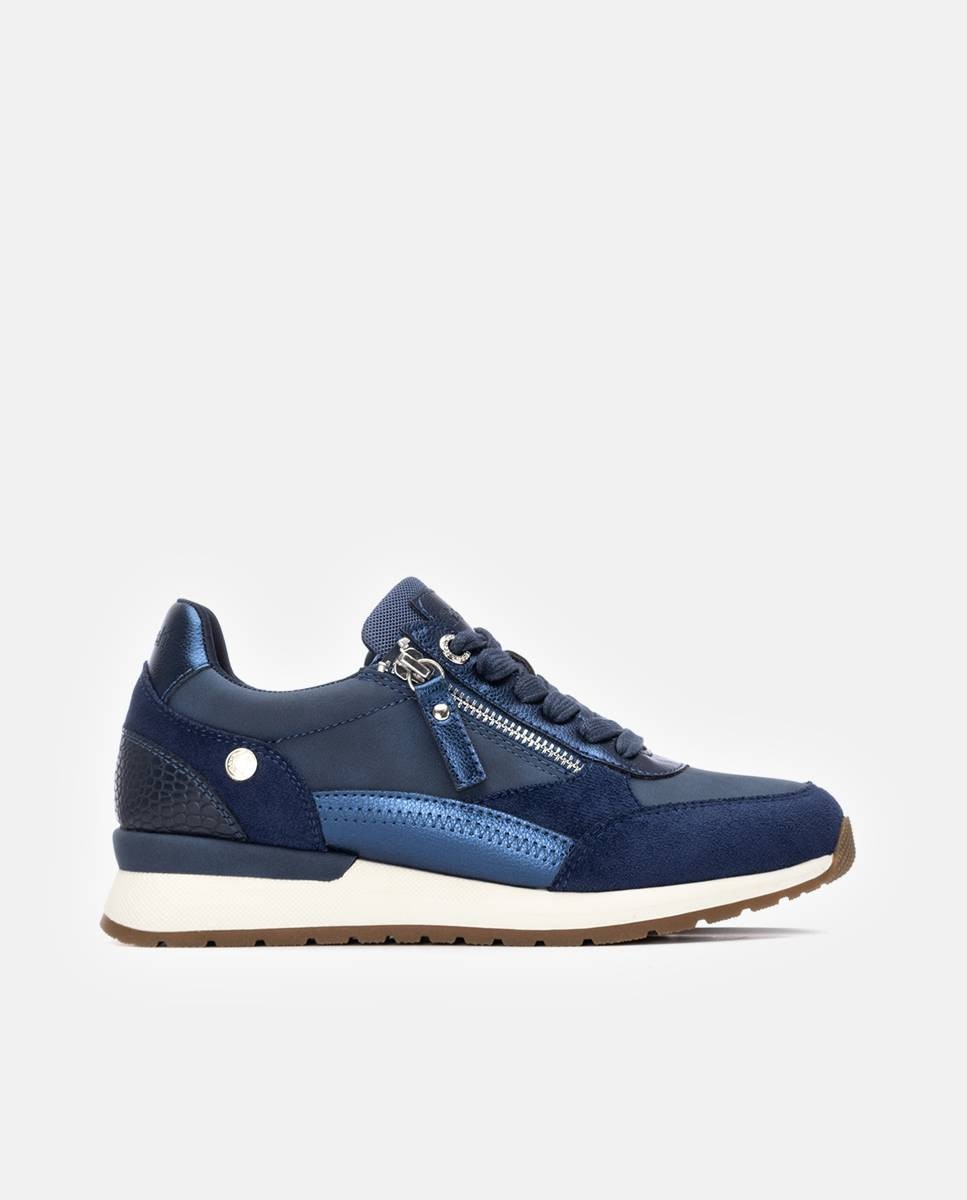 Zapatilla de mujer con cuña - Refresh - Azul Azul-1