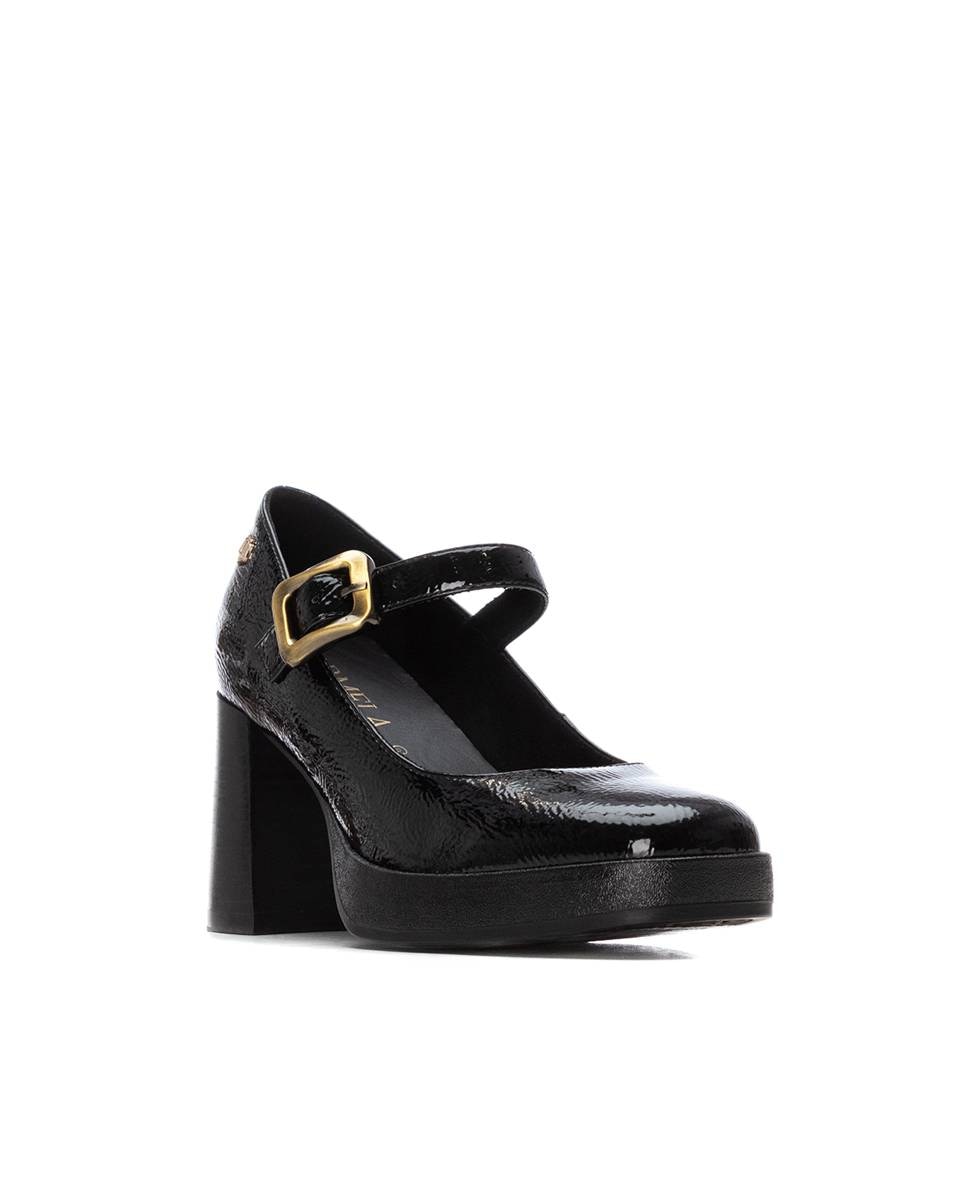 Zapato de mujer con hebilla - Carmela - Negro Negro-3