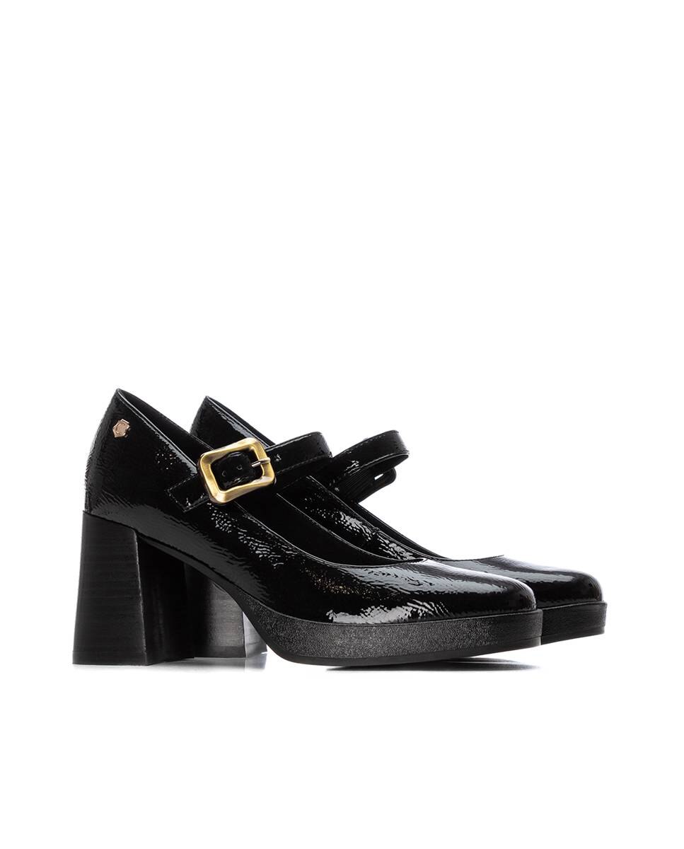 Zapato de mujer con hebilla - Carmela - Negro Negro-5