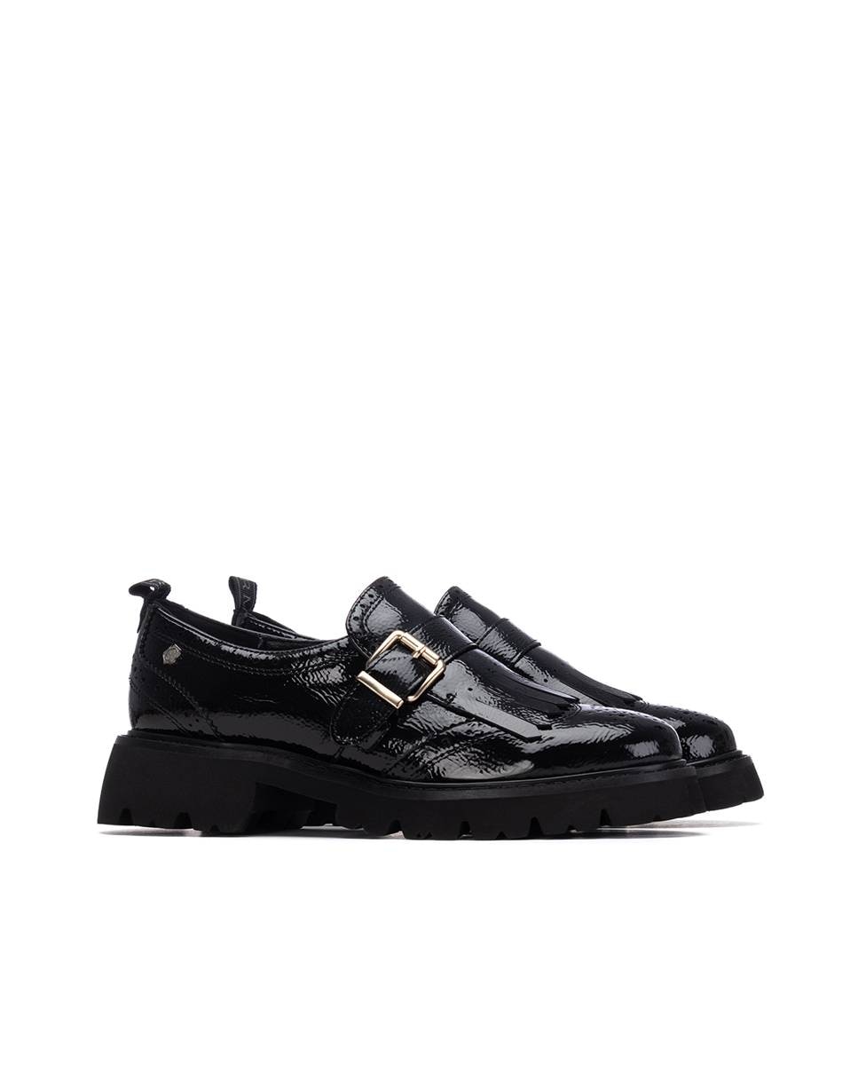 Mocasín de mujer con hebilla - Carmela - Negro Negro-4