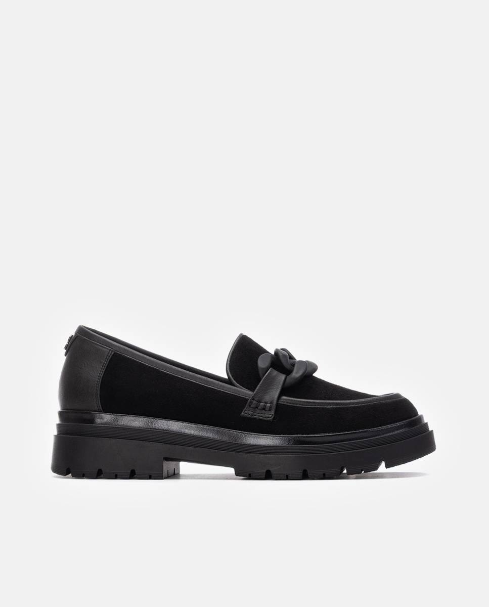 Mocasín de mujer plano - Refresh - Negro Negro-1