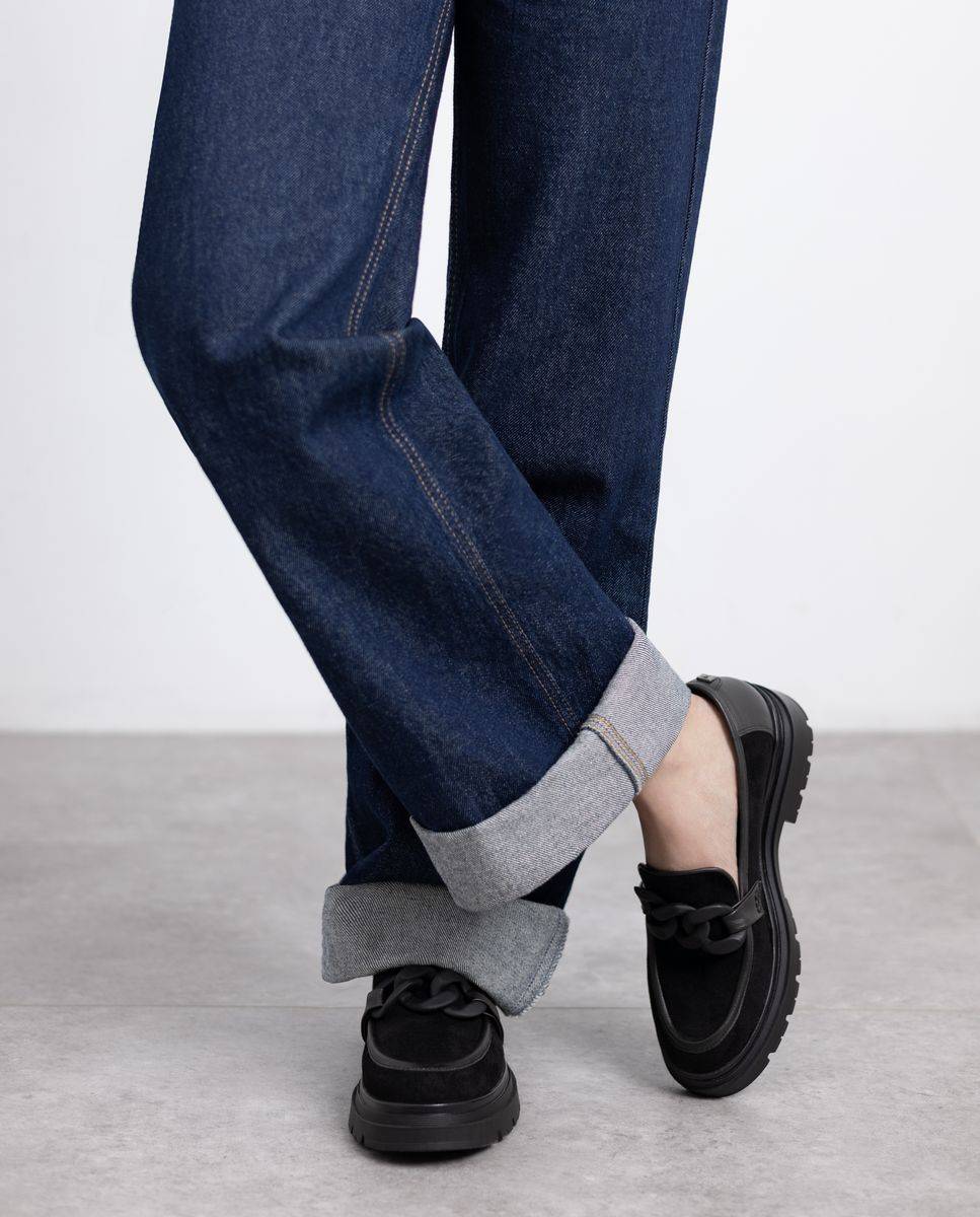 Mocasín de mujer plano - Refresh - Negro Negro-2