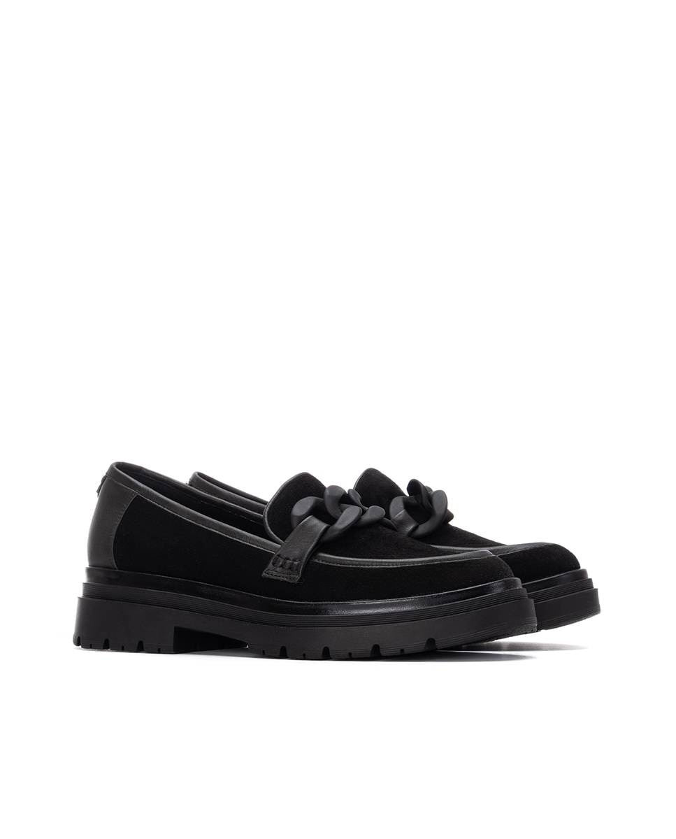 Mocasín de mujer plano - Refresh - Negro Negro-5