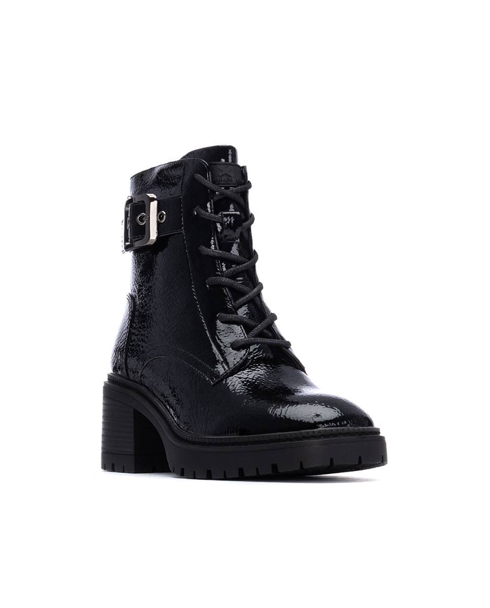 Botines de mujer de charol con tacón ancho - Xti - Negro Negro-2