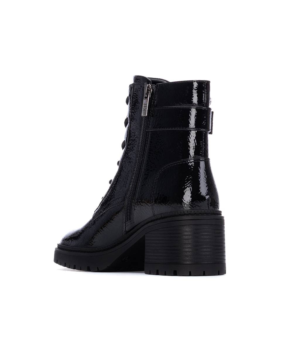 Botines de mujer de charol con tacón ancho - Xti - Negro Negro-4