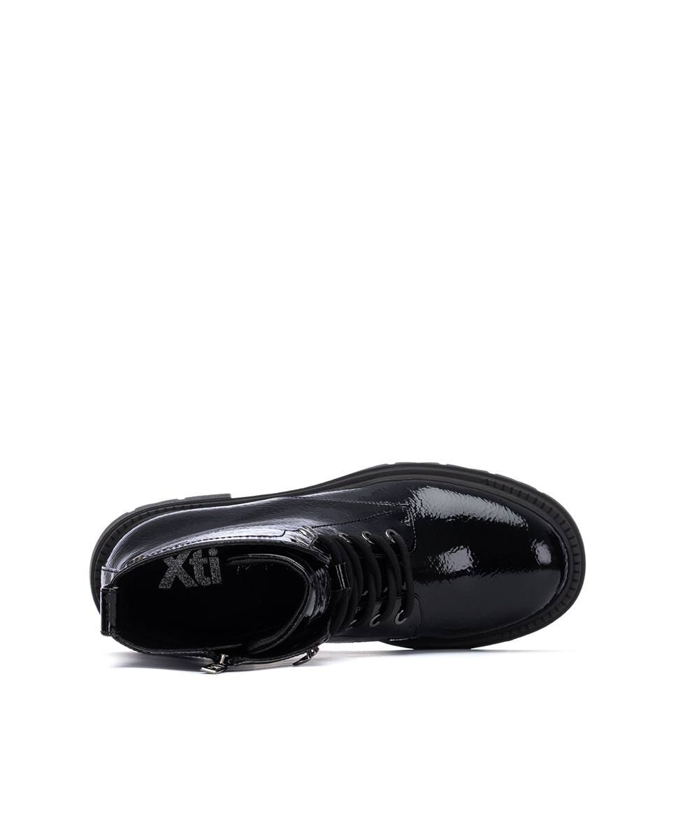 Botín de mujer militar de charol - Xti - Negro Negro-6