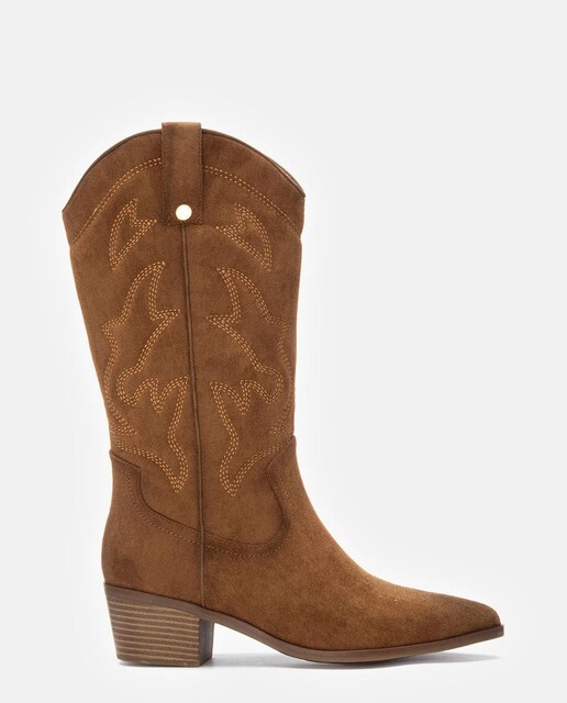 Imagen 0 de Botas de mujer estilo cowboy con cremallera lateral