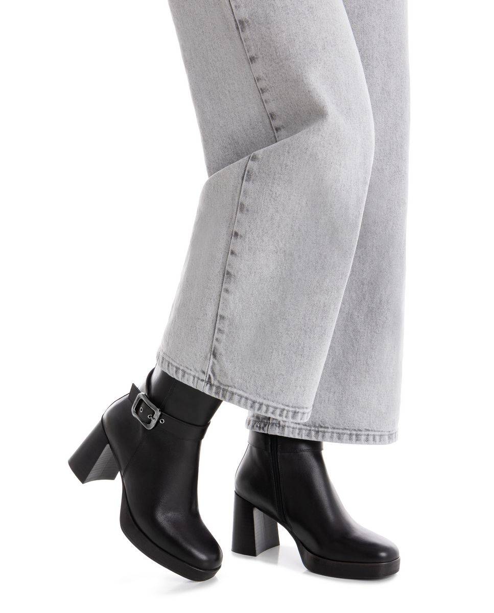 Imagen 2 de Botines de mujer con cremallera de piel - Carmela - Negro Negro