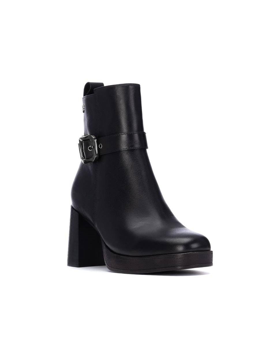 Imagen 3 de Botines de mujer con cremallera de piel - Carmela - Negro Negro