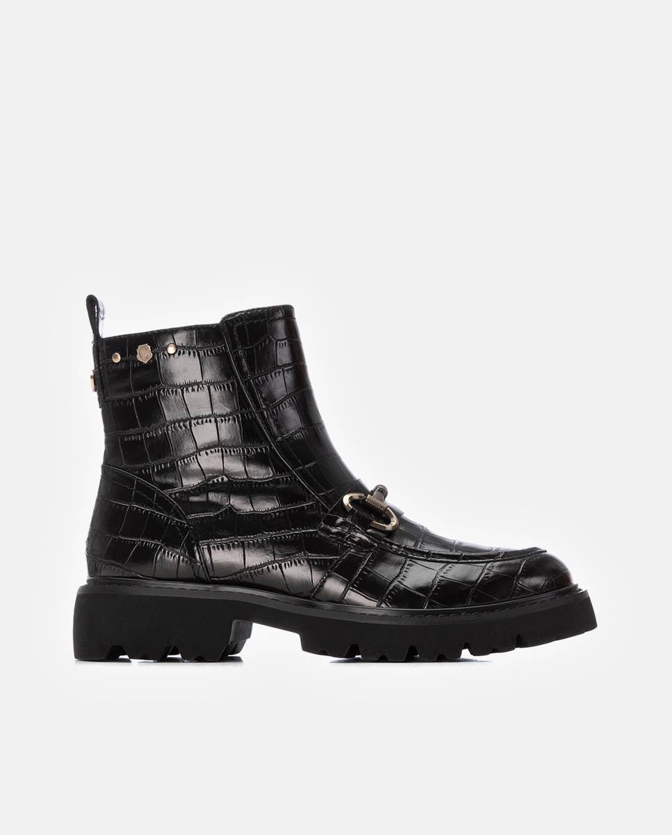Botines de mujer con hebillas - Carmela - Negro Negro-1