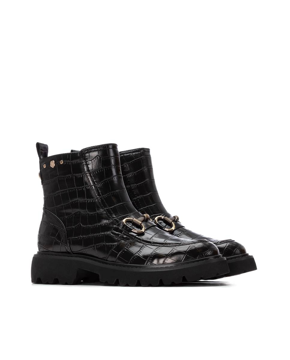Botines de mujer con hebillas - Carmela - Negro Negro-5