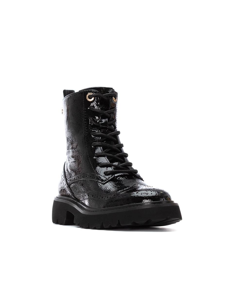 Botín de mujer con cordones - Carmela - Negro Negro-3