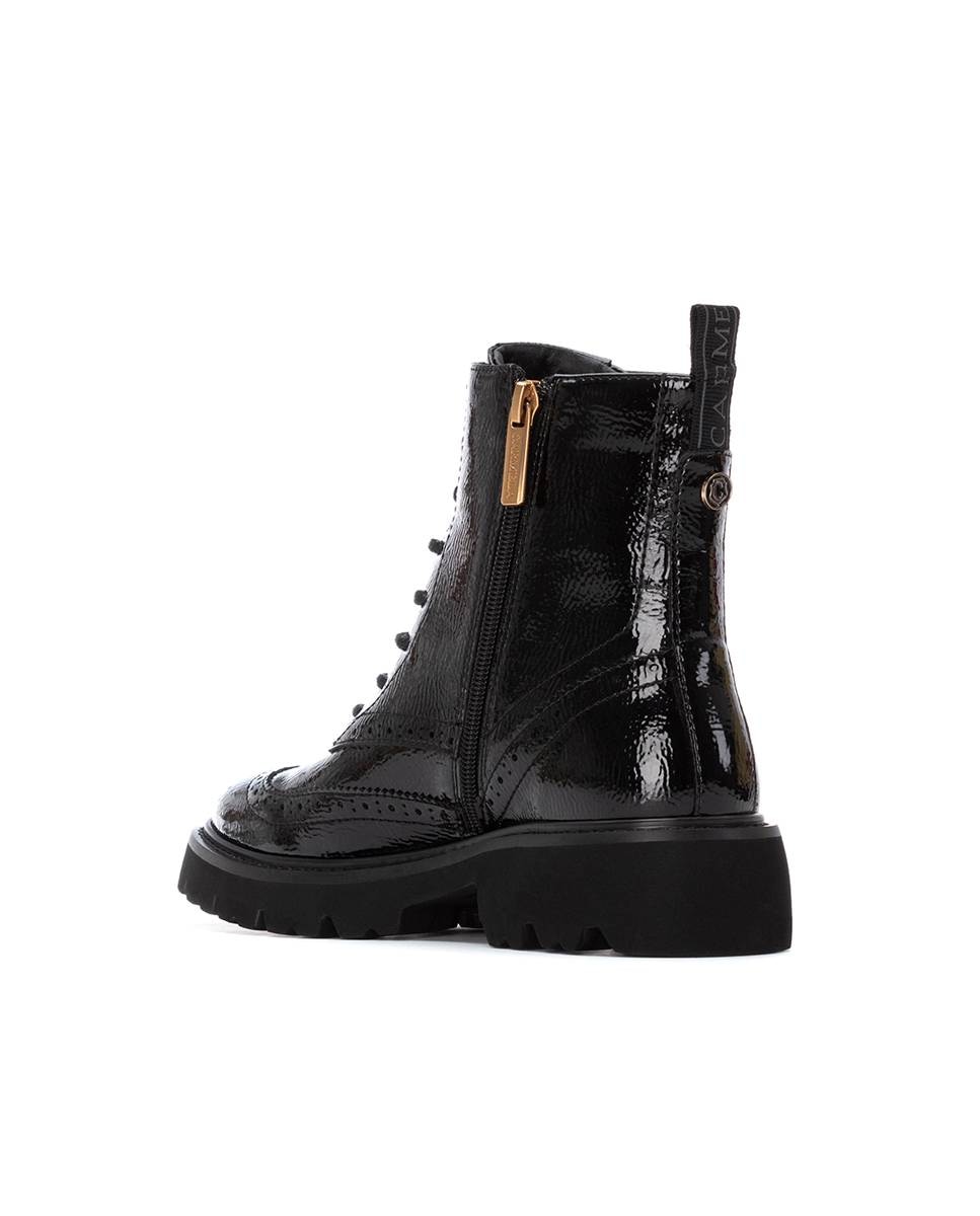 Botín de mujer con cordones - Carmela - Negro Negro-4
