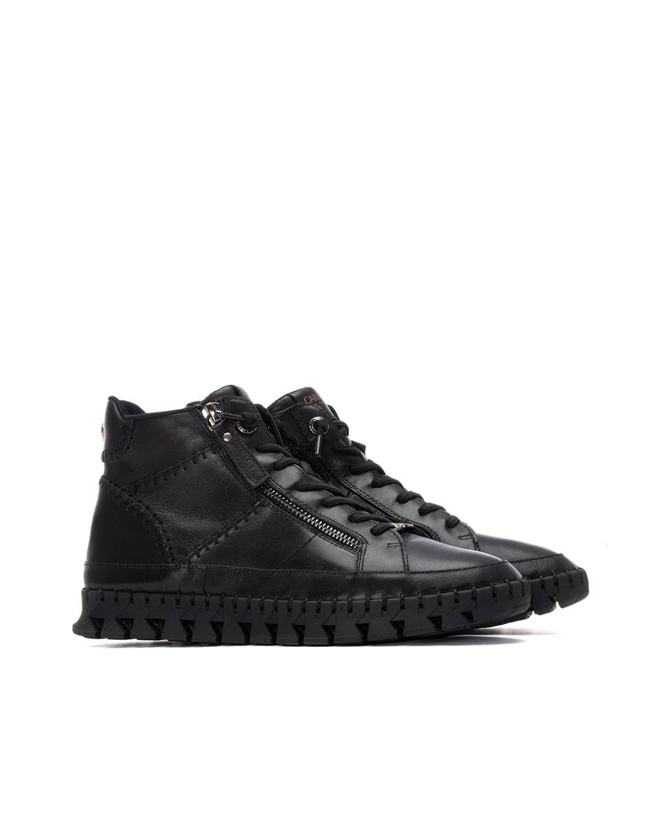 Botines básicos de mujer de piel con cordones - Carmela - Negro Negro-5