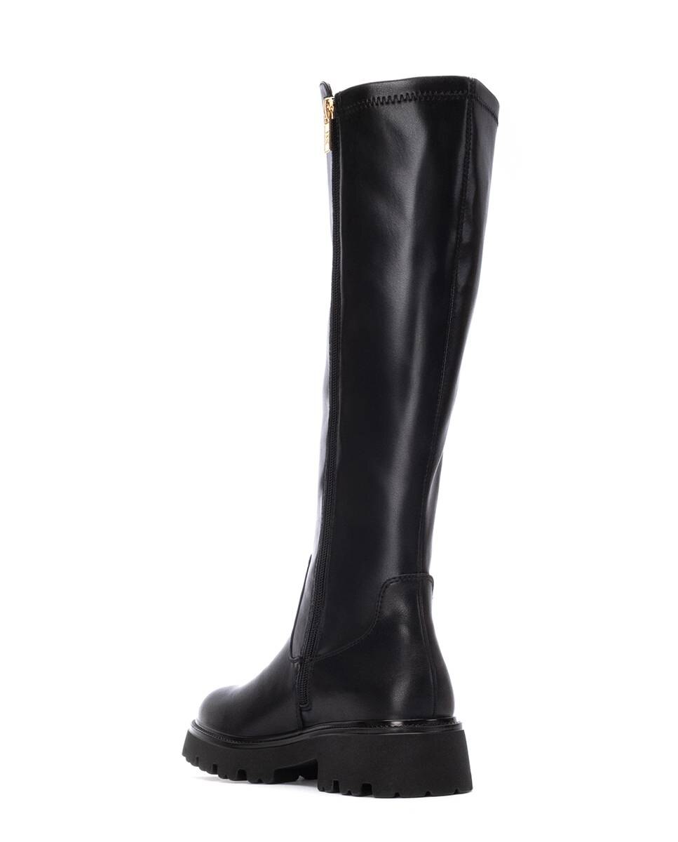Bota con suela track de mujer plana elástica - Xti - Negro Negro-3