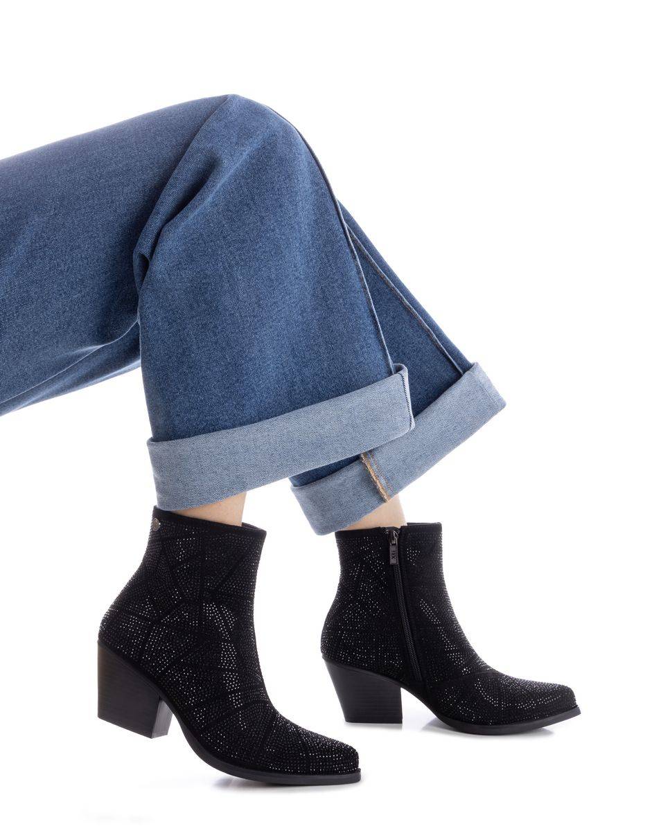 Botines de mujer cowboy con tachas - Xti - Negro Negro-2