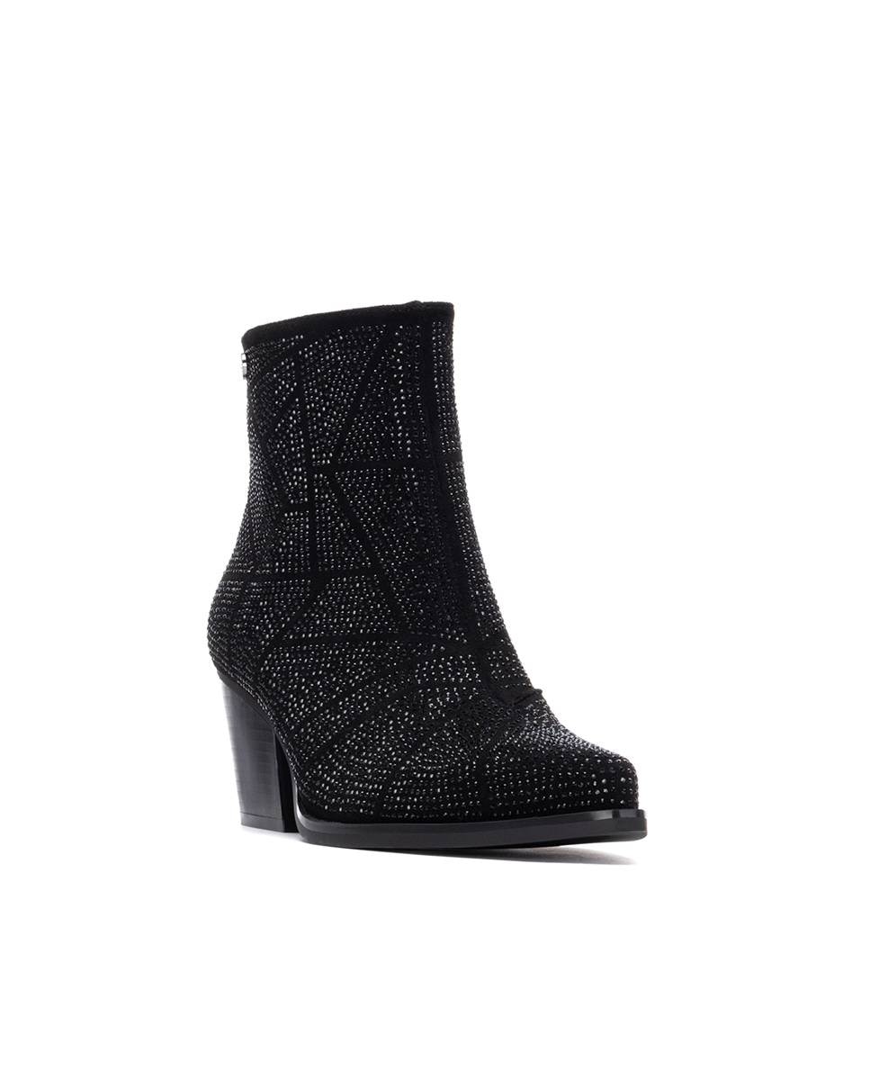Botines de mujer cowboy con tachas - Xti - Negro Negro-3