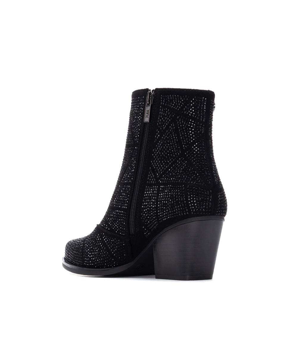 Botines de mujer cowboy con tachas - Xti - Negro Negro-4