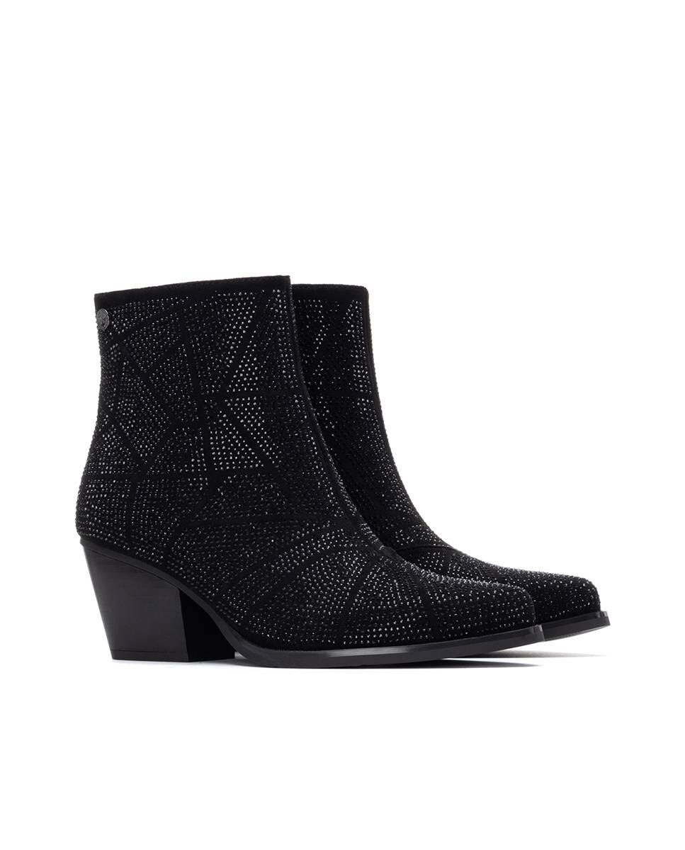 Botines de mujer cowboy con tachas - Xti - Negro Negro-5