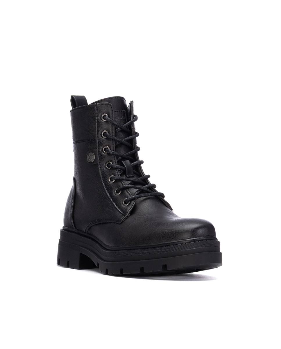 Botín de mujer con cordones - Refresh - Negro Negro-3