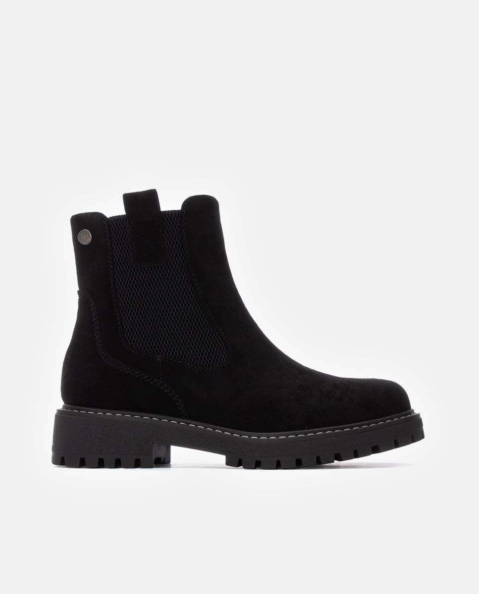 Botín de mujer chelsea de antelina - Refresh - Negro Negro-1