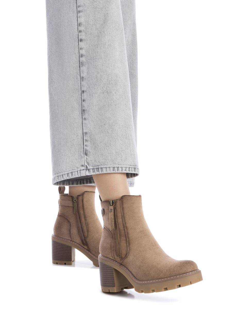 Botines básicos de mujer con cremallera - Refresh - Beige Beige-2