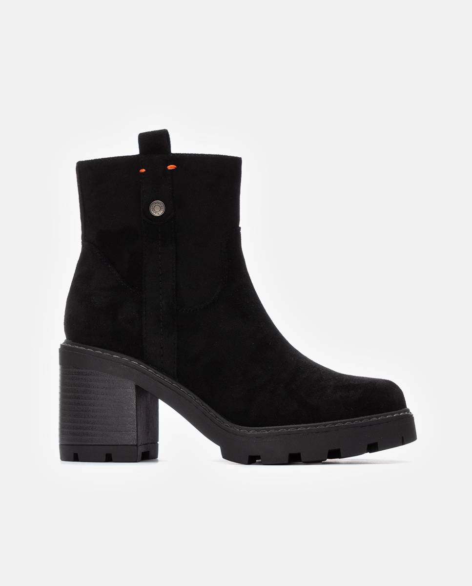 Imagen 0 de Botines de mujer con tacón ancho y cremallera lateral