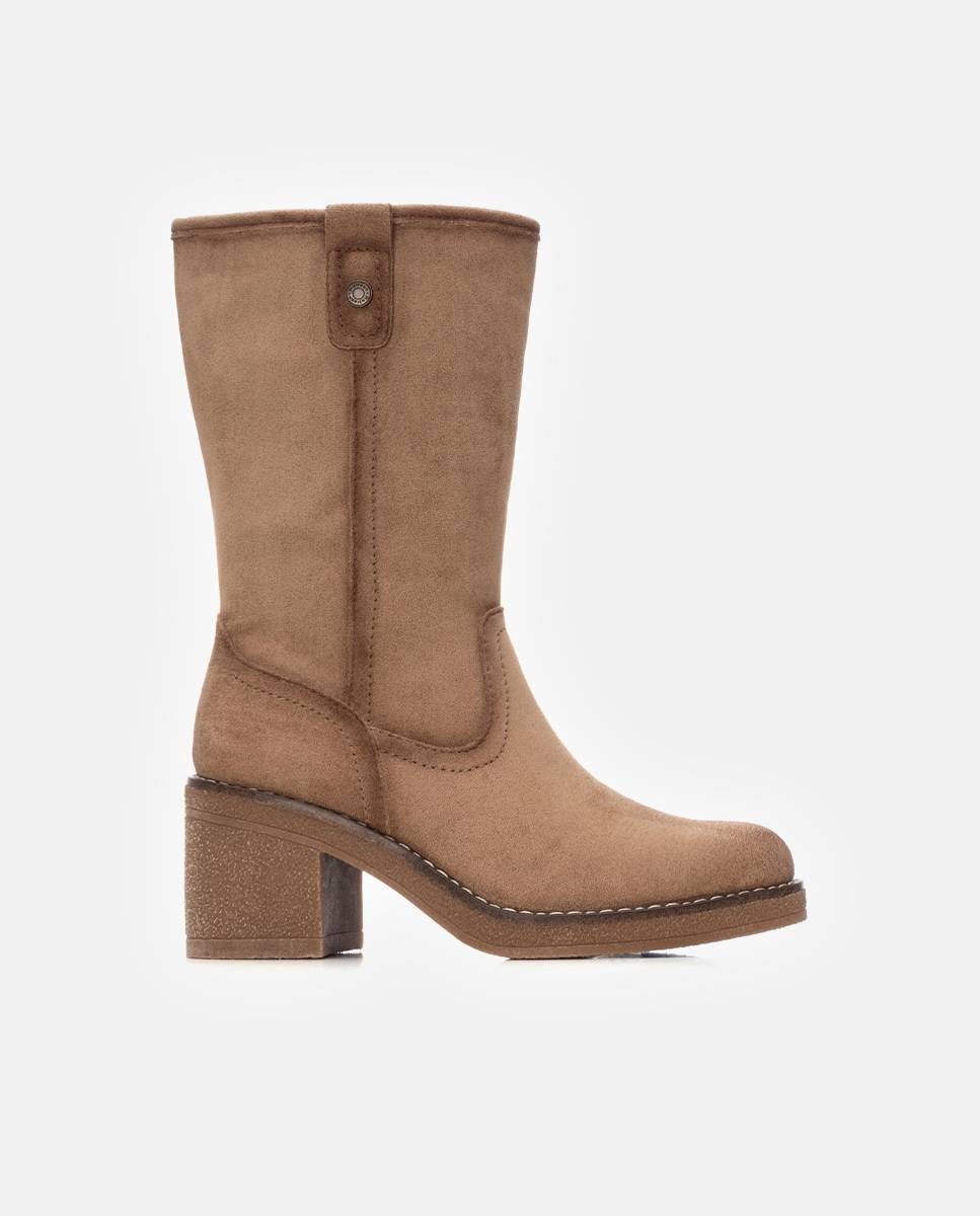 Botines de mujer con cremallera - Refresh - Beige Beige-1