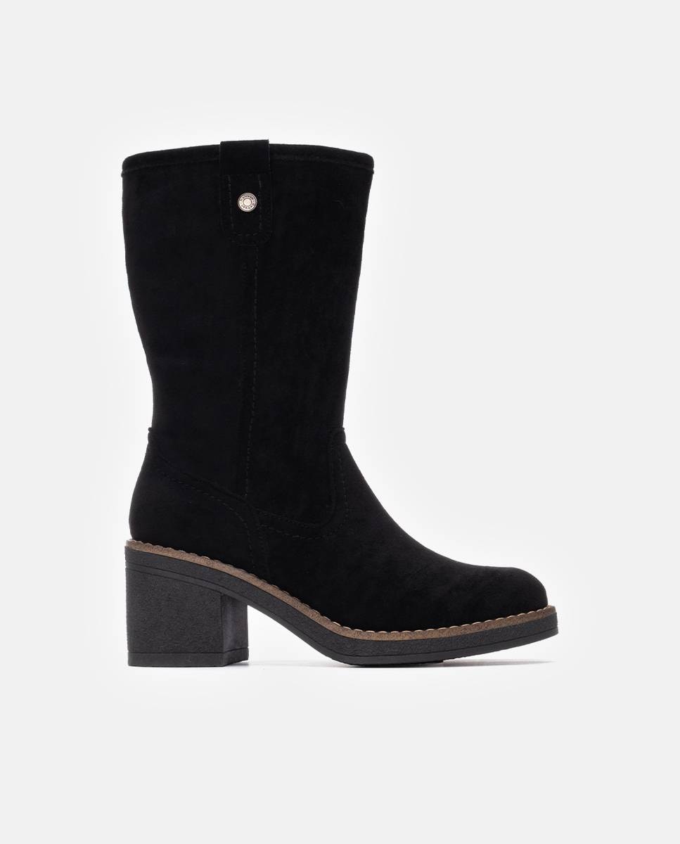 Botines de mujer con cremallera - Refresh - Negro Negro-1