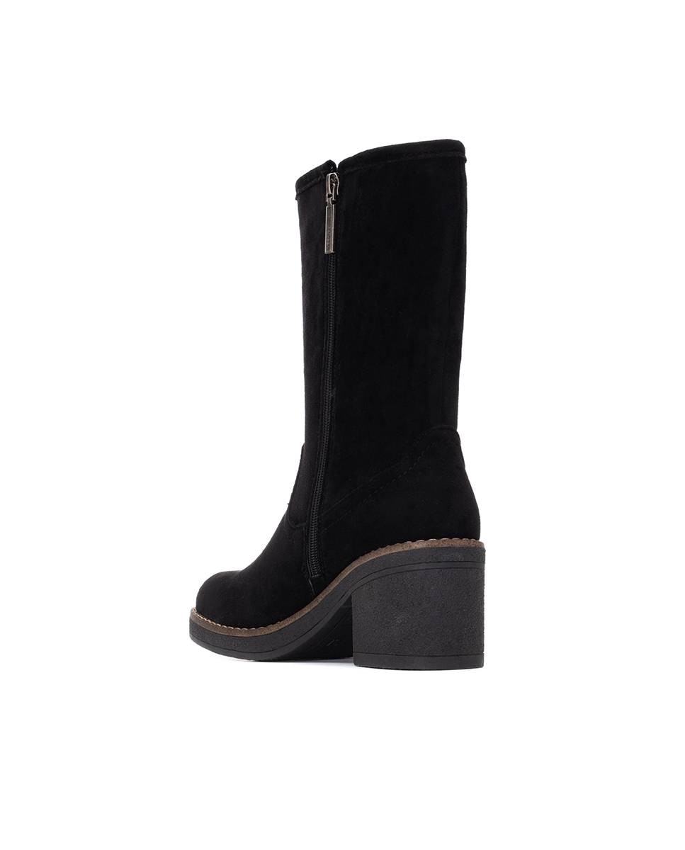 Botines de mujer con cremallera - Refresh - Negro Negro-4