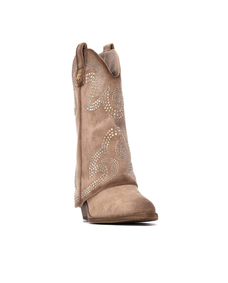 Botín de mujer con tacón - Xti - Beige Beige-3