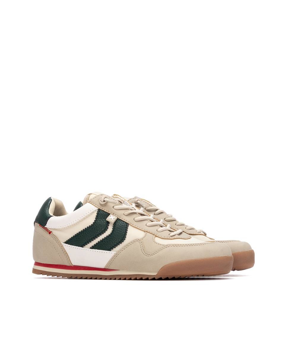 Zapatillas deportivas de mujer con cordones y suela baja - Xti - Beige Beige-5