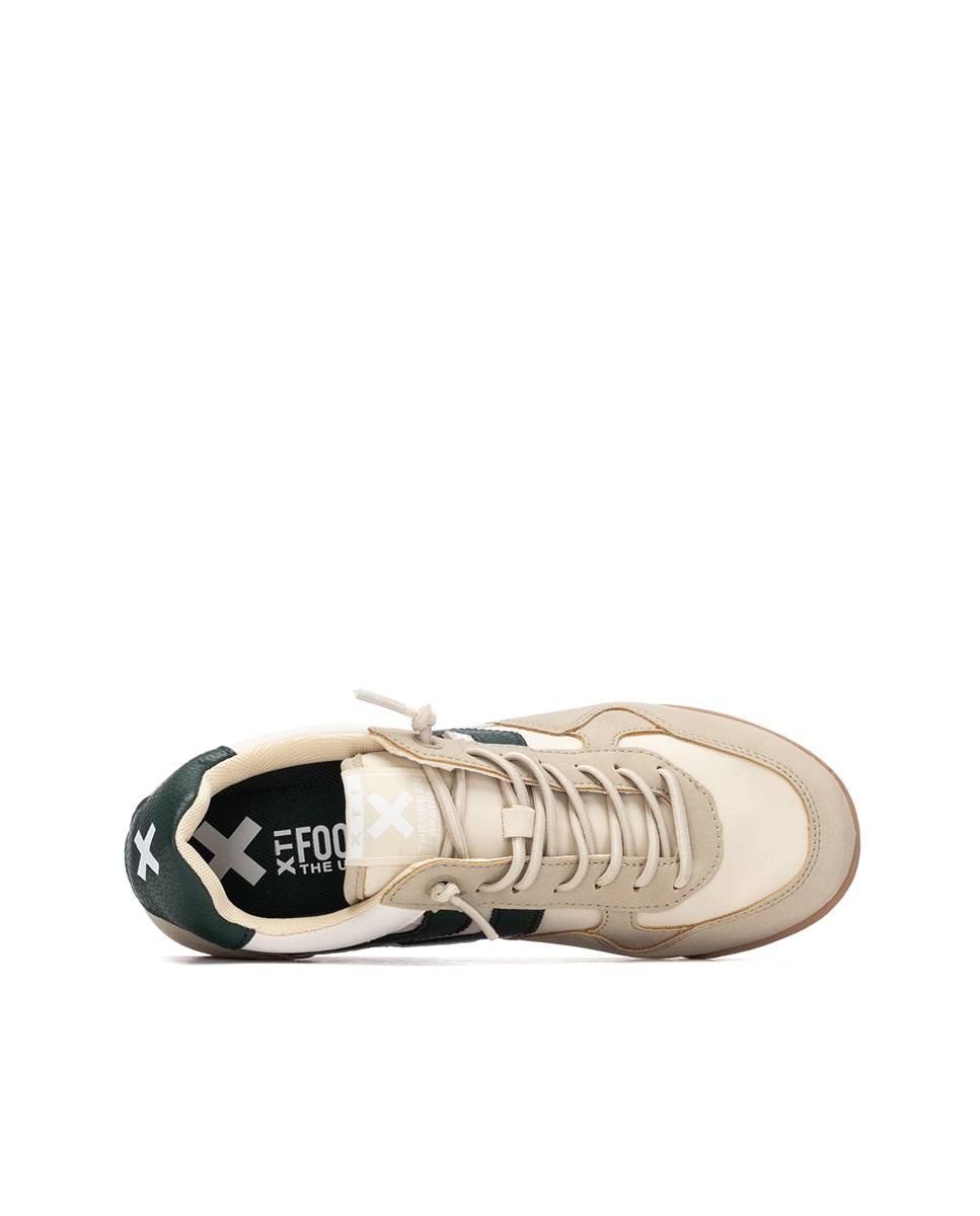 Zapatillas deportivas de mujer con cordones y suela baja - Xti - Beige Beige-6