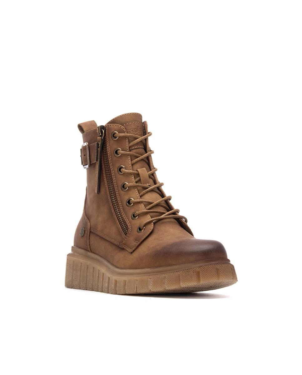 Botín de mujer con cordones - Refresh - Camel Camel-3