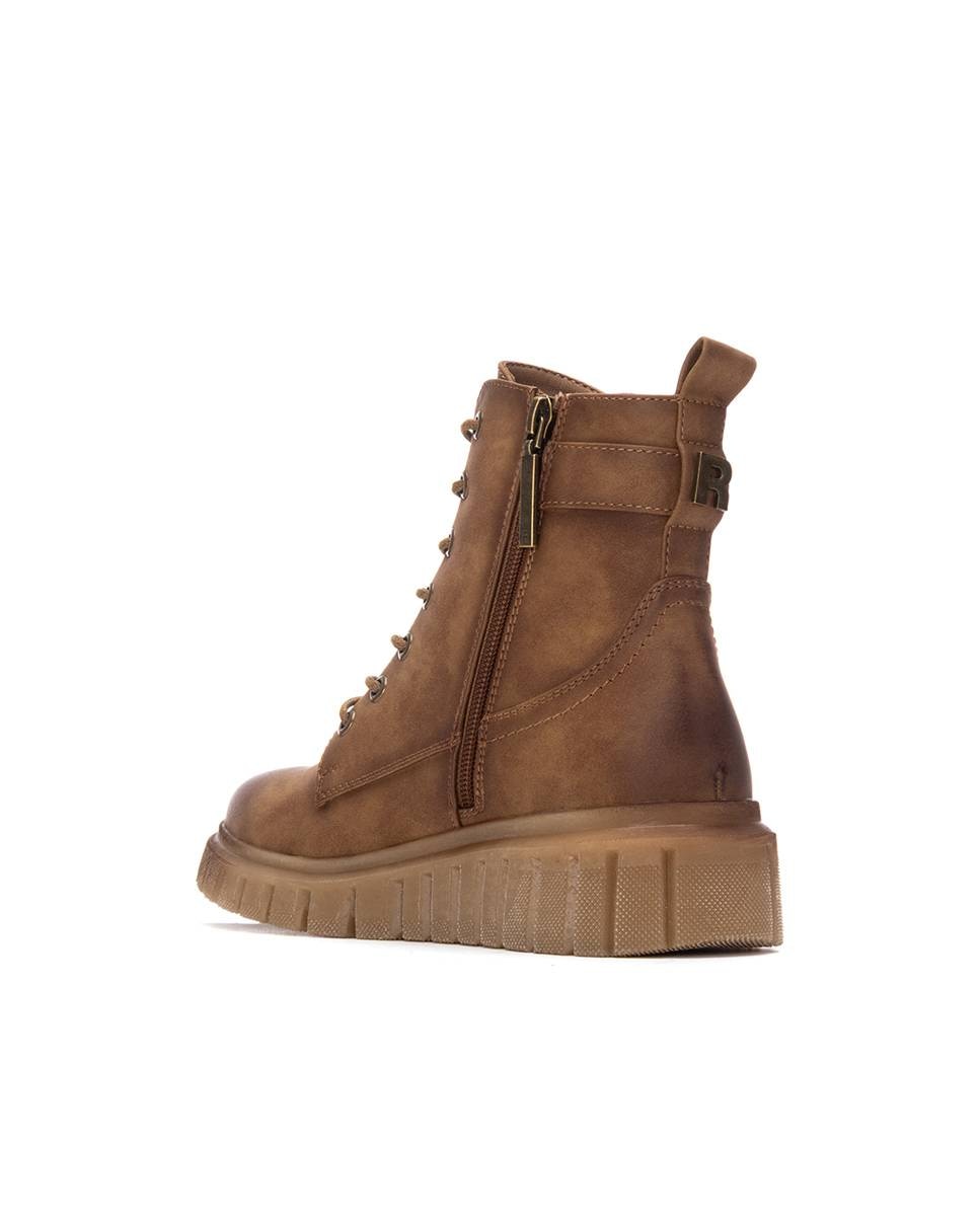 Botín de mujer con cordones - Refresh - Camel Camel-4
