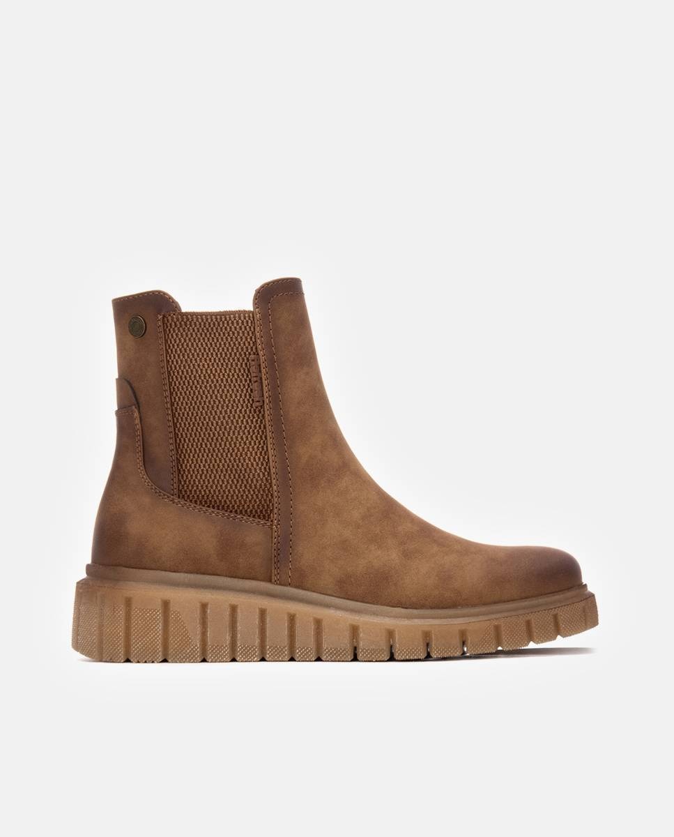 Botín de mujer chelsea de antelina - Refresh - Camel Camel-1
