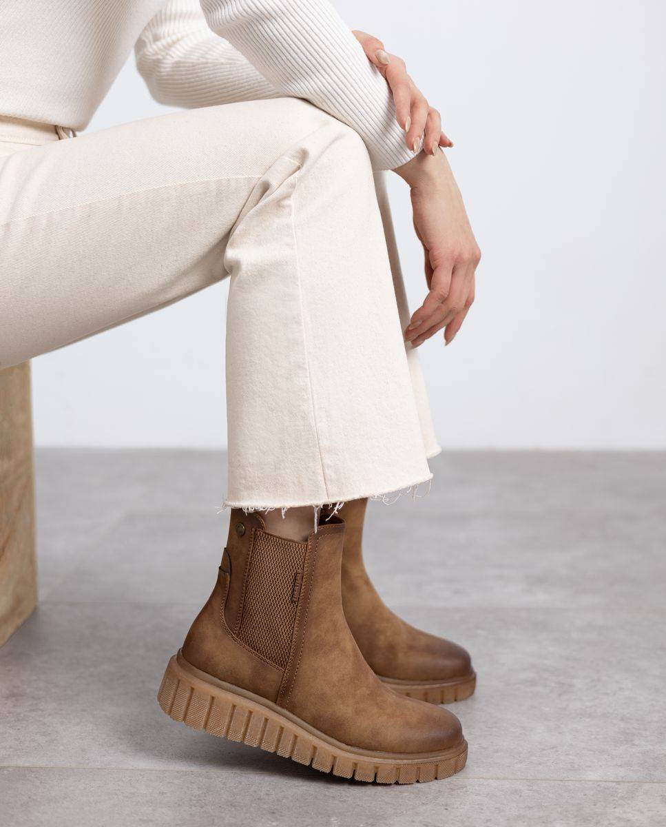 Botín de mujer chelsea de antelina - Refresh - Camel Camel-2