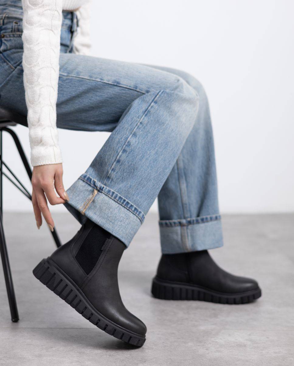 Botín de mujer chelsea de antelina - Refresh - Negro Negro-2