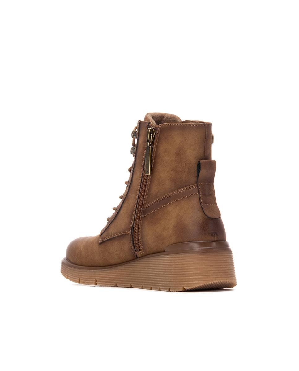 Botín de mujer con cordones - Refresh - Camel Camel-2