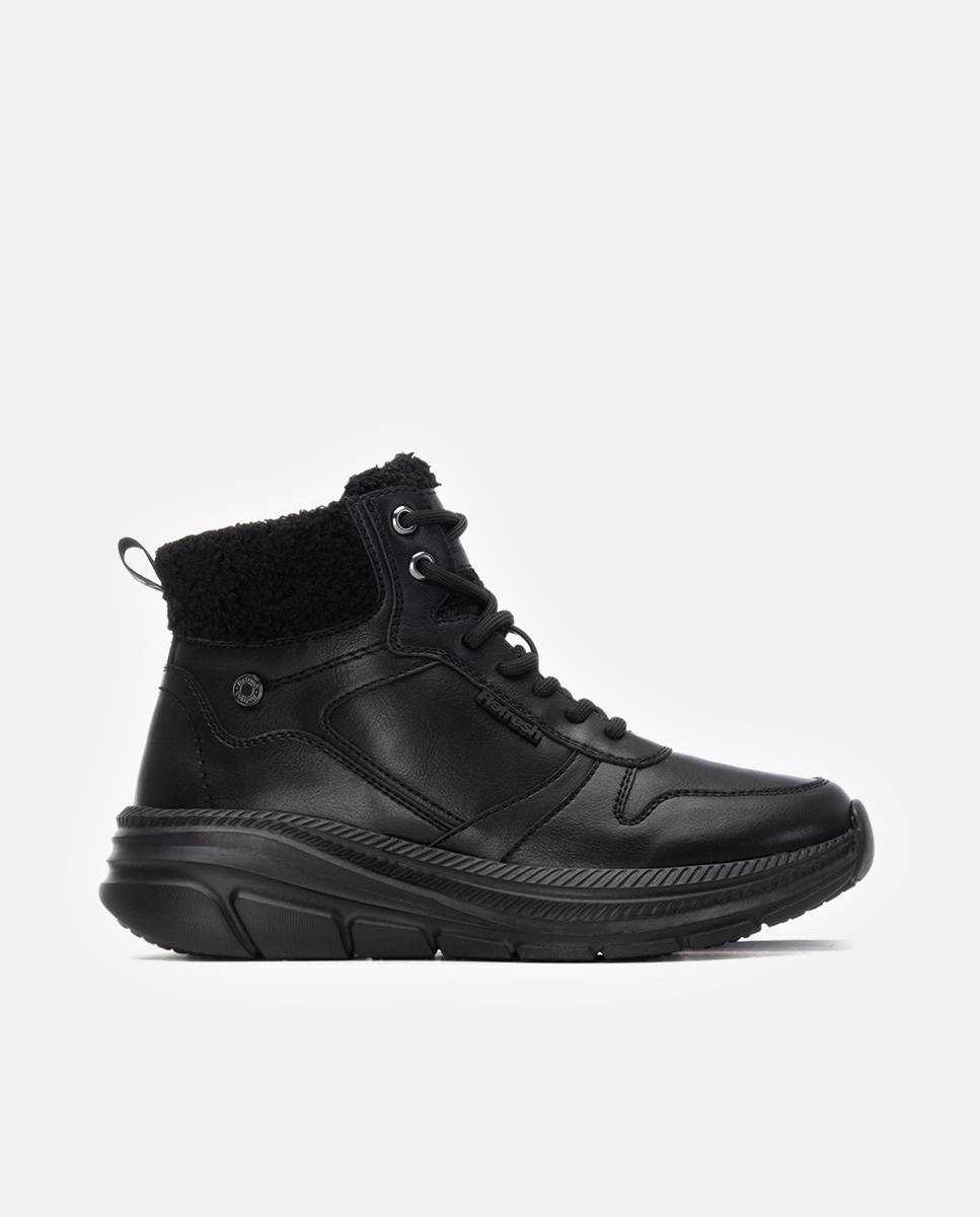 Botines de mujer con cremallera - Refresh - Negro Negro-1