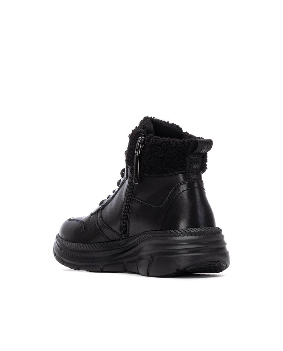 Botines de mujer con cremallera - Refresh - Negro Negro-4