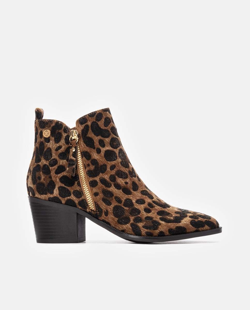 Botines de mujer con cremallera - Xti - Camel Camel-1