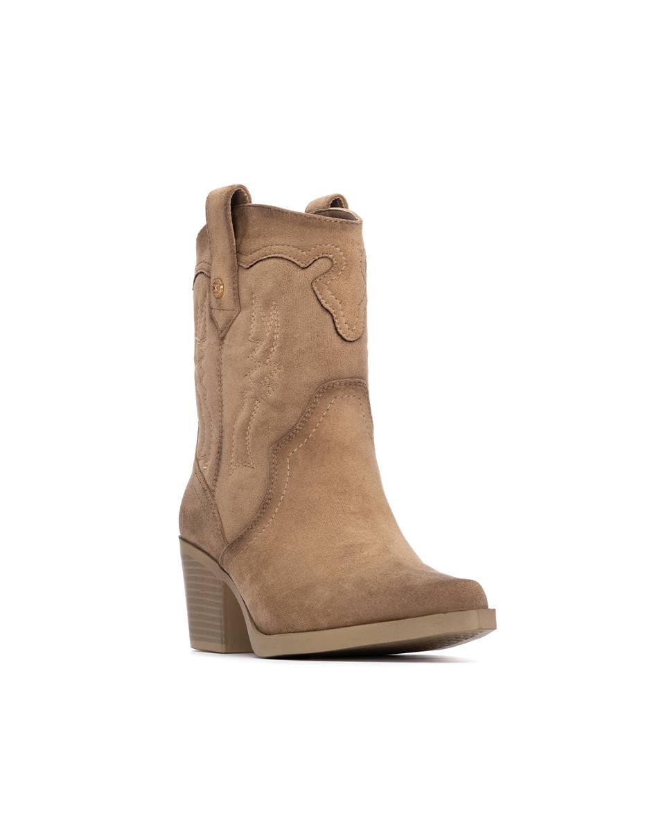 Botín de mujer con cremallera - Xti - Beige Beige-3