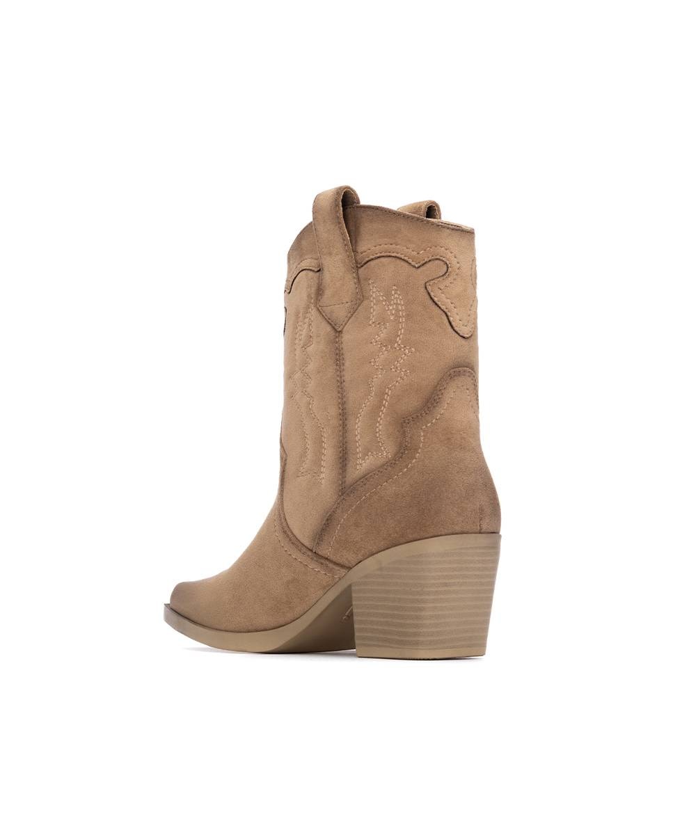 Botín de mujer con cremallera - Xti - Beige Beige-4