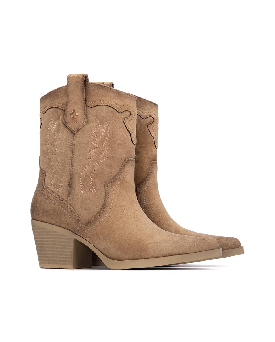Botín de mujer con cremallera - Xti - Beige Beige-5