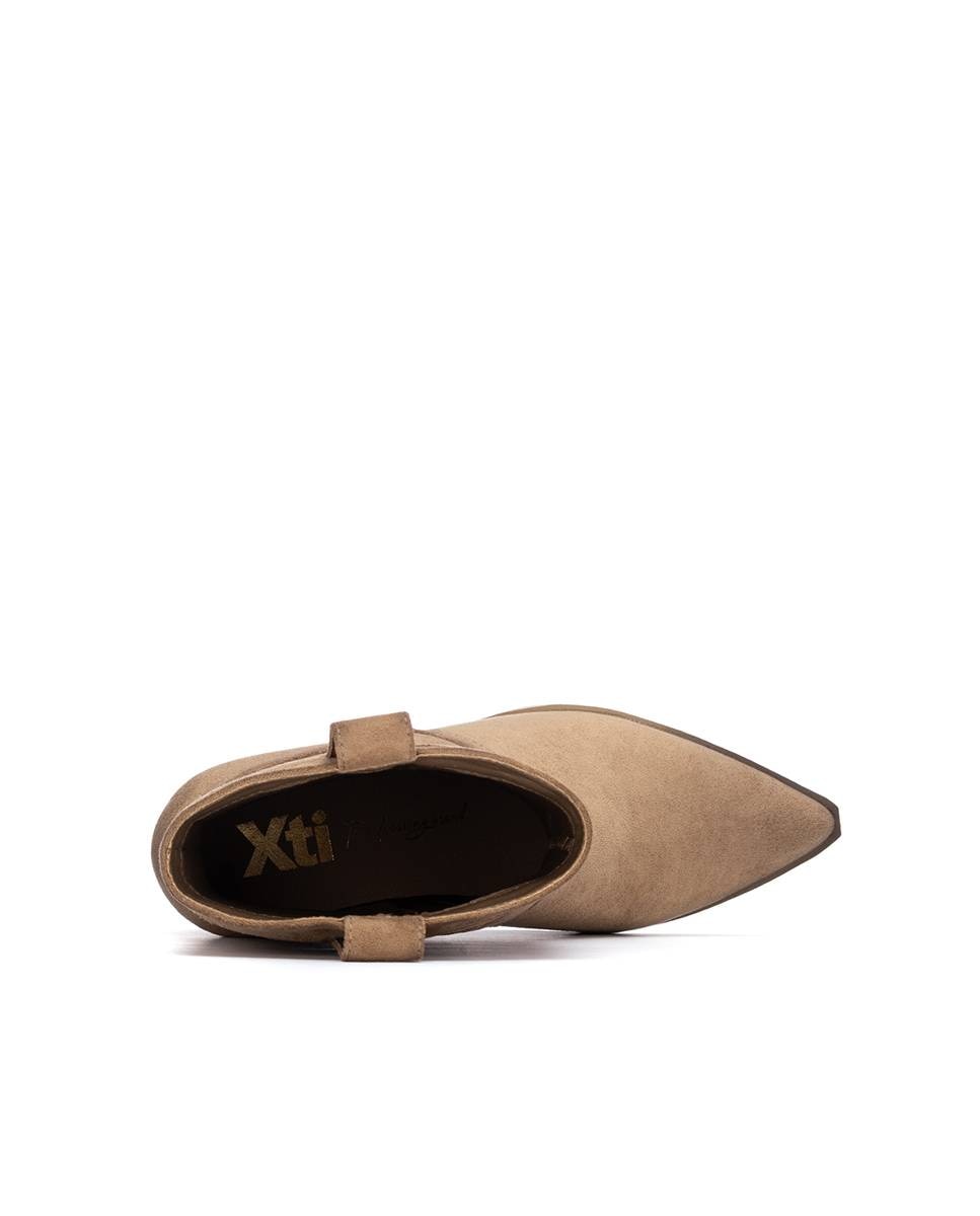 Botín de mujer con cremallera - Xti - Beige Beige-8